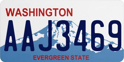 WA license plate AAJ3469