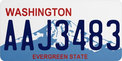 WA license plate AAJ3483
