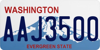 WA license plate AAJ3500