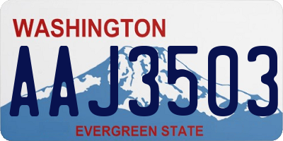 WA license plate AAJ3503