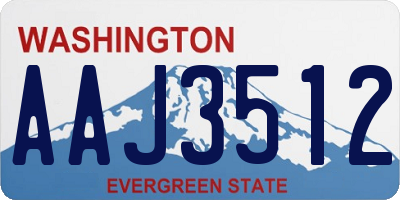 WA license plate AAJ3512