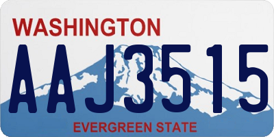 WA license plate AAJ3515