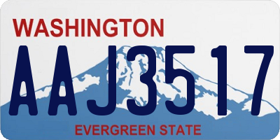 WA license plate AAJ3517