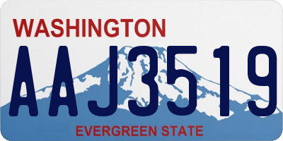 WA license plate AAJ3519