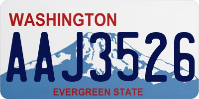 WA license plate AAJ3526