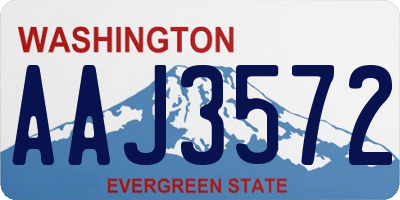 WA license plate AAJ3572