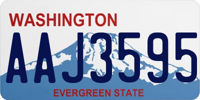 WA license plate AAJ3595