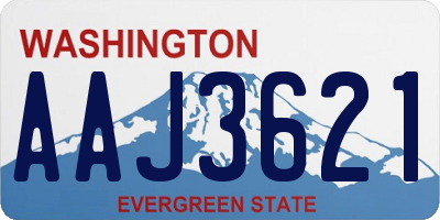 WA license plate AAJ3621