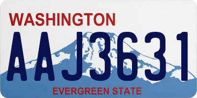 WA license plate AAJ3631