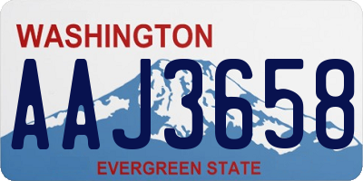 WA license plate AAJ3658
