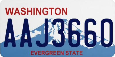 WA license plate AAJ3660