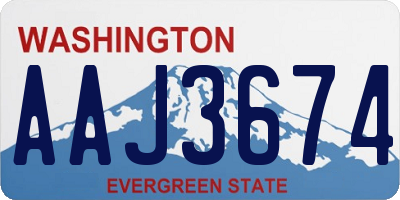 WA license plate AAJ3674