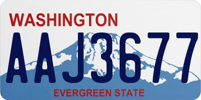 WA license plate AAJ3677