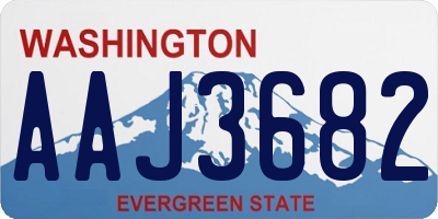 WA license plate AAJ3682