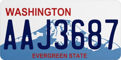 WA license plate AAJ3687