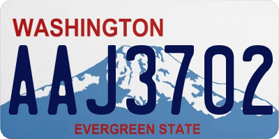 WA license plate AAJ3702