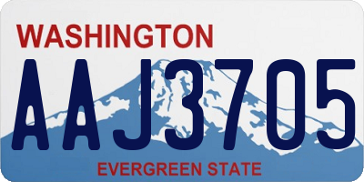 WA license plate AAJ3705