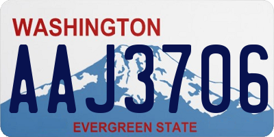WA license plate AAJ3706