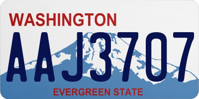 WA license plate AAJ3707