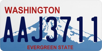 WA license plate AAJ3711