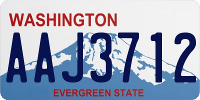 WA license plate AAJ3712