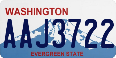 WA license plate AAJ3722