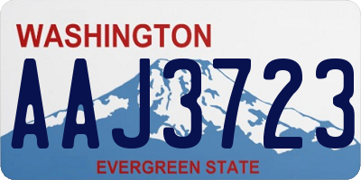 WA license plate AAJ3723