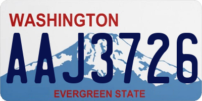 WA license plate AAJ3726