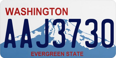 WA license plate AAJ3730
