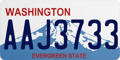 WA license plate AAJ3733