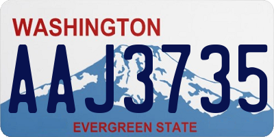 WA license plate AAJ3735