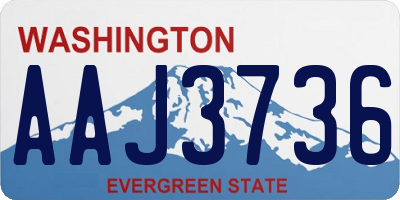 WA license plate AAJ3736