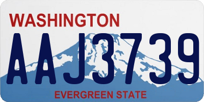 WA license plate AAJ3739