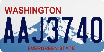 WA license plate AAJ3740
