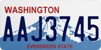 WA license plate AAJ3745