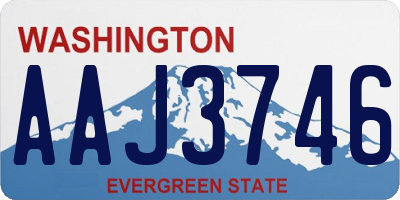 WA license plate AAJ3746