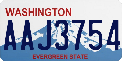 WA license plate AAJ3754