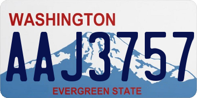 WA license plate AAJ3757