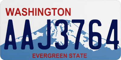 WA license plate AAJ3764