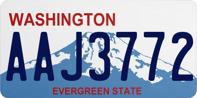 WA license plate AAJ3772