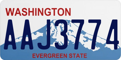 WA license plate AAJ3774