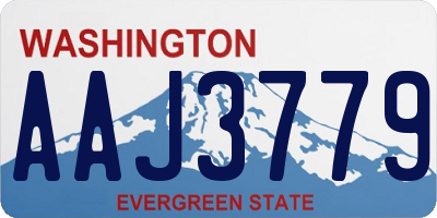 WA license plate AAJ3779