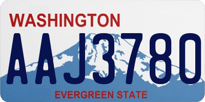 WA license plate AAJ3780