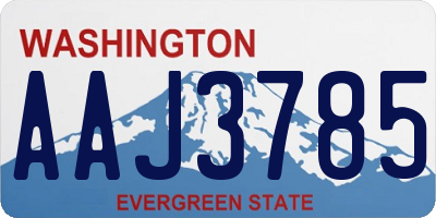 WA license plate AAJ3785
