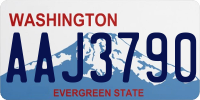 WA license plate AAJ3790