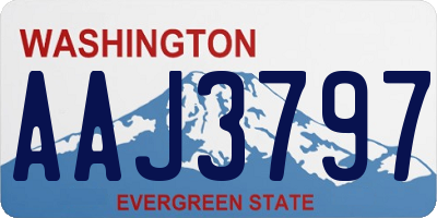 WA license plate AAJ3797