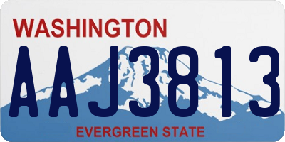 WA license plate AAJ3813