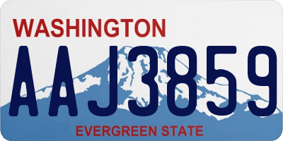 WA license plate AAJ3859