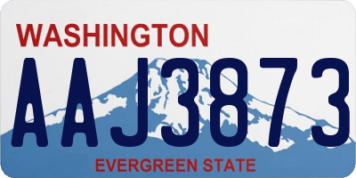 WA license plate AAJ3873