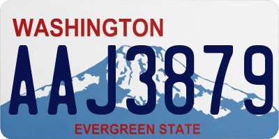 WA license plate AAJ3879